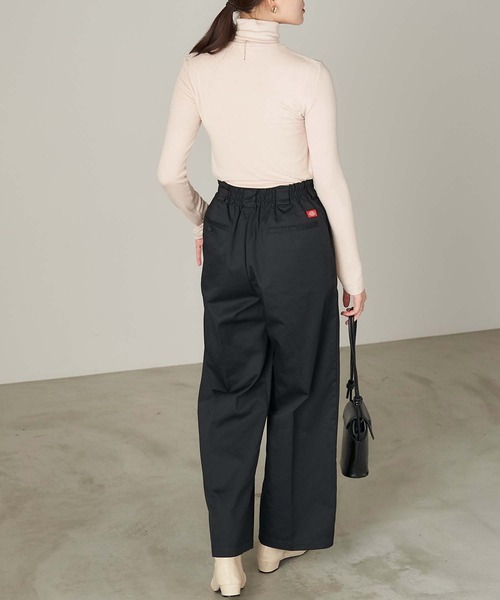 Chaco closet(チャコ クローゼット)の「強撚テンセルタートルネックカットソー(Tシャツ/カットソー・レディース・ホワイト/ブラウン/ブラック/グレー/ベージュ/オレンジ・FREE)」の12枚目の写真