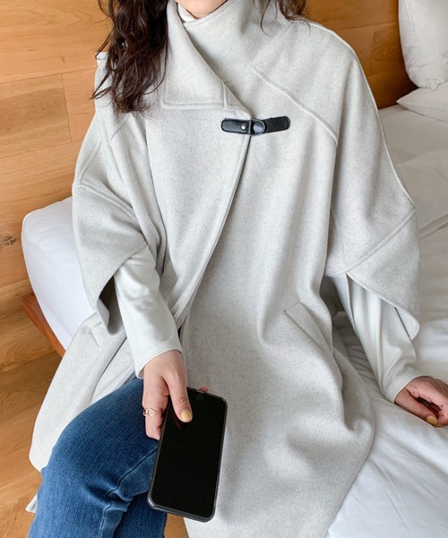 プリスティン♡タートルネックポンチョ ニットポンチョ レディース 秋冬 トップス タートルネック ハイネック