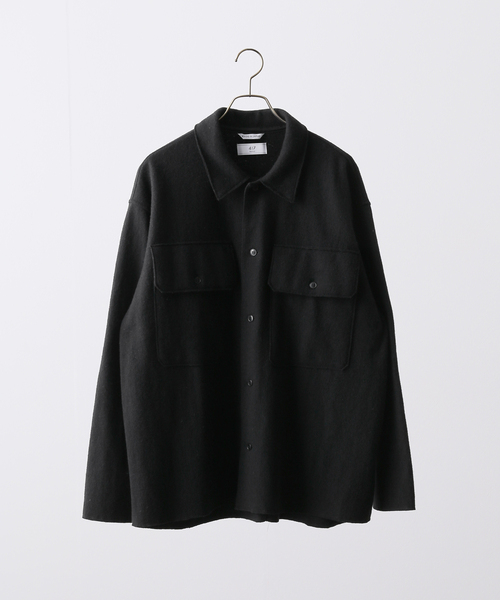 417 EDIFICE（フォーワンセブンエディフィス）の「◆ウールジャージ―ポケットシャツ（ミリタリージャケット・メンズ・ブラック/グレー/ブラウン系その他・MEDIUM/LARGE/SMALL）」の14枚目の写真