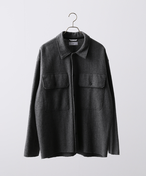 417 EDIFICE（フォーワンセブンエディフィス）の「◆ウールジャージ―ポケットシャツ（ミリタリージャケット・メンズ・ブラック/グレー/ブラウン系その他・MEDIUM/LARGE/SMALL）」の15枚目の写真