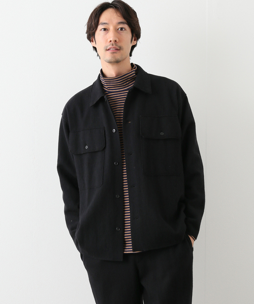 417 EDIFICE（フォーワンセブンエディフィス）の「◆ウールジャージ―ポケットシャツ（ミリタリージャケット・メンズ・ブラック/グレー/ブラウン系その他・MEDIUM/LARGE/SMALL）」の17枚目の写真