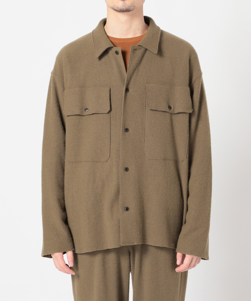 417 EDIFICE（フォーワンセブンエディフィス）の「◆ウールジャージ―ポケットシャツ（ミリタリージャケット・メンズ・ブラック/グレー/ブラウン系その他・MEDIUM/LARGE/SMALL）」の22枚目の写真