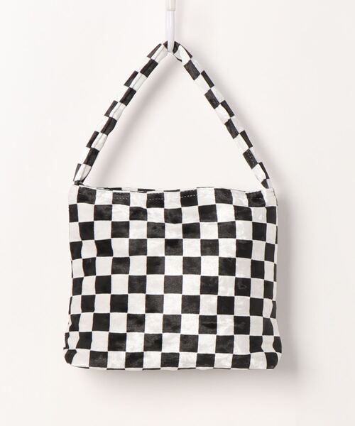 Didot.showroom（ディドット ショールーム）の「checker mini bag（トートバッグ・レディース・ブラック/グリーン・FREE）」の4枚目の写真
