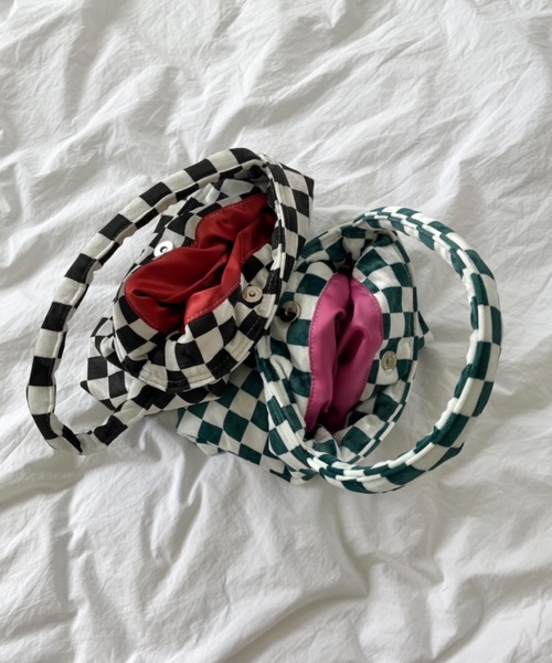 Didot.showroom（ディドット ショールーム）の「checker mini bag（トートバッグ・レディース・ブラック/グリーン・FREE）」の10枚目の写真