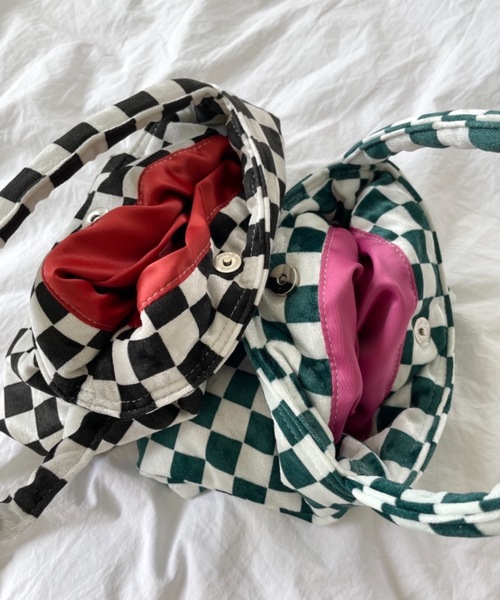 Didot.showroom（ディドット ショールーム）の「checker mini bag（トートバッグ・レディース・ブラック/グリーン・FREE）」の11枚目の写真