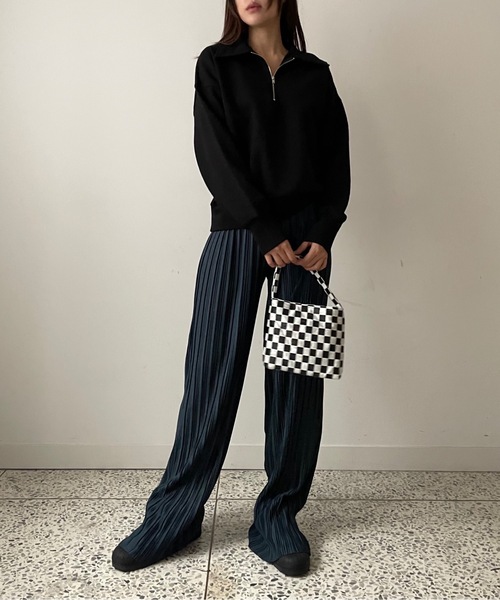 Didot.showroom（ディドット ショールーム）の「checker mini bag（トートバッグ・レディース・ブラック/グリーン・FREE）」の12枚目の写真