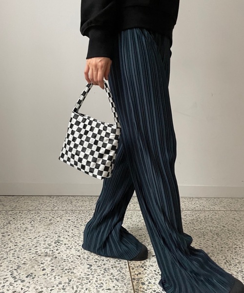 Didot.showroom（ディドット ショールーム）の「checker mini bag（トートバッグ・レディース・ブラック/グリーン・FREE）」の15枚目の写真