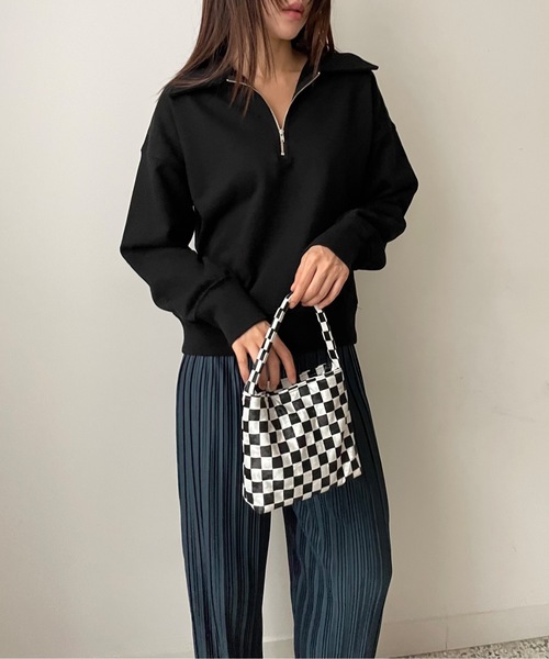 Didot.showroom（ディドット ショールーム）の「checker mini bag（トートバッグ・レディース・ブラック/グリーン・FREE）」の18枚目の写真