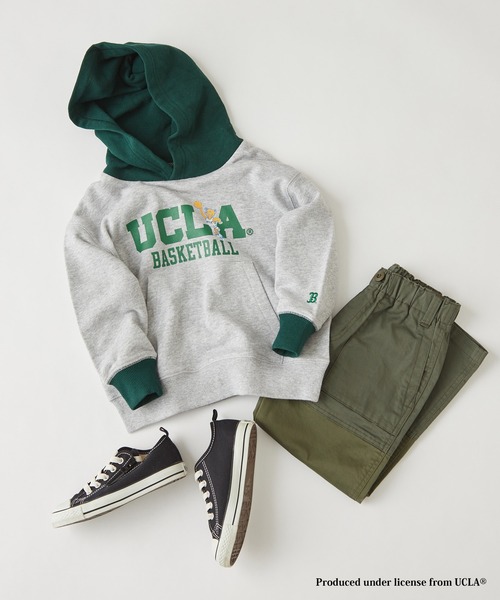 UCLA（ユーシーエルエー）の「【KIDS】【UCLA×CIAOPANIC TYPY】UCLA別注切り替えﾌｰﾃﾞｨｰ（パーカー・キッズ・ピンク/グレー・LARGE/X-LARGE/MEDIUM/SMALL/XX-LARGE）」の2枚目の写真