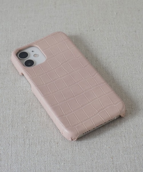 セール】ナチュラルカラー クロコ リザード 型押し iPhoneケース ( 7