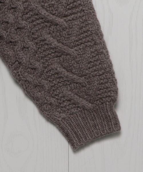H　BEAUTY&YOUTH UNITED ARROWS（エイチビューティーアンドユースユナイテッドアローズ）の「＜Ｈ＞FISHERMAN’S TURTLE NECK PULLOVER/ニット（ニット/セーター・メンズ・ブラウン/ダークグレー・S/M/L）」の15枚目の写真
