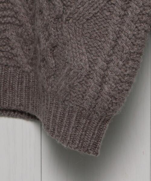 H　BEAUTY&YOUTH UNITED ARROWS（エイチビューティーアンドユースユナイテッドアローズ）の「＜Ｈ＞FISHERMAN’S TURTLE NECK PULLOVER/ニット（ニット/セーター・メンズ・ブラウン/ダークグレー・S/M/L）」の14枚目の写真