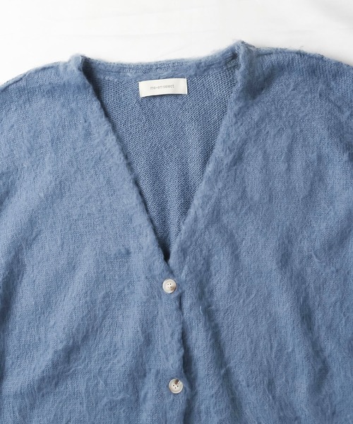 me+em select(ミームセレクト)の「※※【 新色追加!/7色展開 】モヘアライクルーズVネックニットカーディガン(カーディガン/ボレロ・レディース・ブラック/パープル/イエロー/ブルー/グレー/アイボリー/ピンク・FREE)」の21枚目の写真