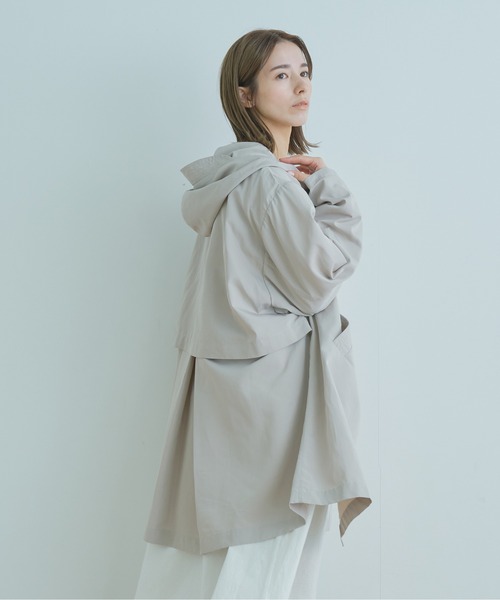 Kelen(ケレン)の「「KELEN/ ケレン」テントラインフーディコート"HYDE"(ブルゾン・レディース・ブラウン/カーキ/グレイッシュベージュ・S/M)」の3枚目の写真