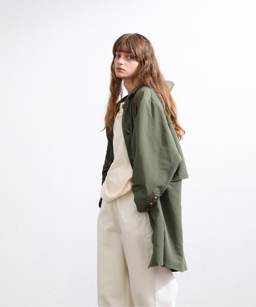 Kelen(ケレン)の「「KELEN/ ケレン」テントラインフーディコート"HYDE"(ブルゾン・レディース・ブラウン/カーキ/グレイッシュベージュ・S/M)」の9枚目の写真