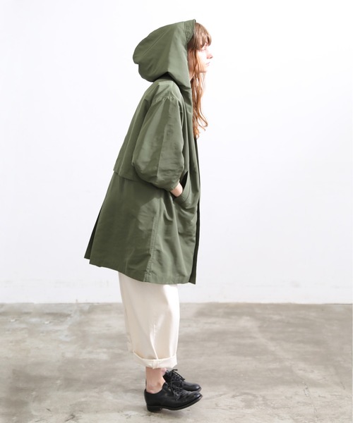 Kelen(ケレン)の「「KELEN/ ケレン」テントラインフーディコート"HYDE"(ブルゾン・レディース・ブラウン/カーキ/グレイッシュベージュ・S/M)」の13枚目の写真
