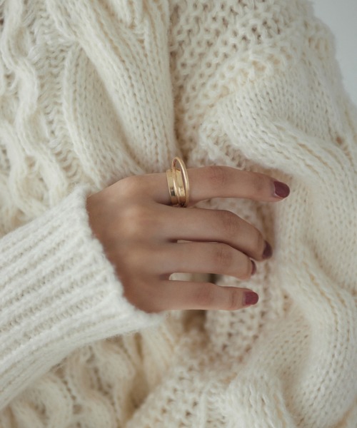 Edit Sheen（エディットシーン）の「ダブルサークルメタルリング（リング・レディース・シルバー/ゴールド・FREE）」の2枚目の写真