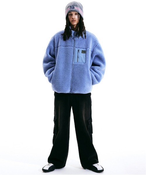 SCULPTOR(スカルプター)の「COMFY SHERPA JACKET/コンフィーシェルパジャケット(ブルゾン・レディース・ブラック/アイボリー/セージグリーン/ライトブルー・MEDIUM/LARGE/X-LARGE)」の15枚目の写真