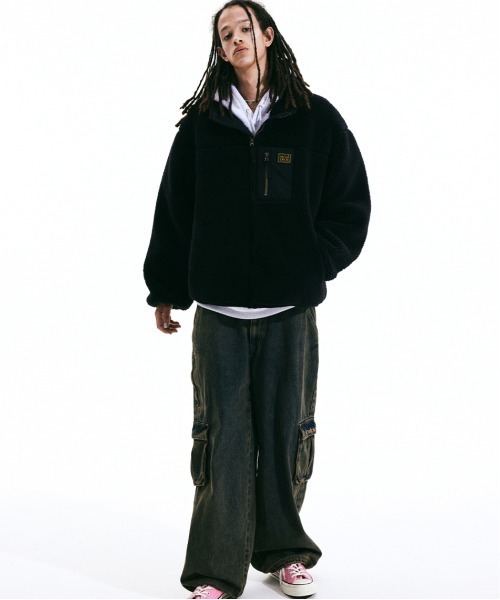 SCULPTOR(スカルプター)の「COMFY SHERPA JACKET/コンフィーシェルパジャケット(ブルゾン・レディース・ブラック/アイボリー/セージグリーン/ライトブルー・MEDIUM/LARGE/X-LARGE)」の17枚目の写真