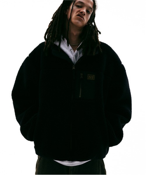 SCULPTOR(スカルプター)の「COMFY SHERPA JACKET/コンフィーシェルパジャケット(ブルゾン・レディース・ブラック/アイボリー/セージグリーン/ライトブルー・MEDIUM/LARGE/X-LARGE)」の8枚目の写真