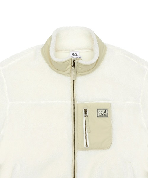 SCULPTOR(スカルプター)の「COMFY SHERPA JACKET/コンフィーシェルパジャケット(ブルゾン・レディース・ブラック/アイボリー/セージグリーン/ライトブルー・MEDIUM/LARGE/X-LARGE)」の20枚目の写真