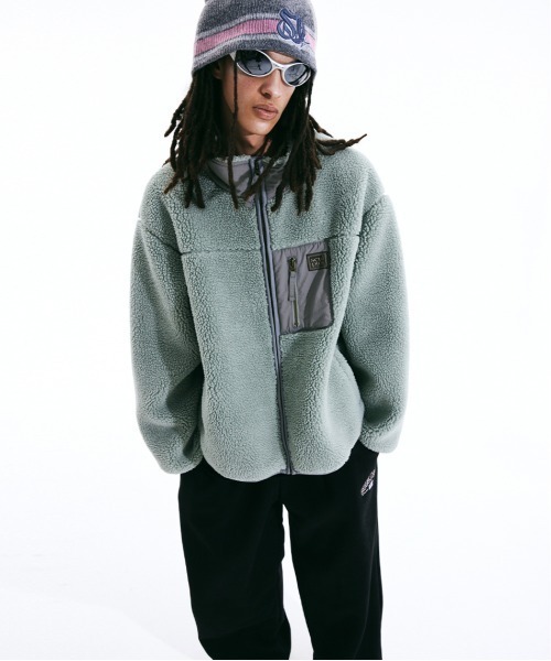 SCULPTOR(スカルプター)の「COMFY SHERPA JACKET/コンフィーシェルパジャケット(ブルゾン・レディース・ブラック/アイボリー/セージグリーン/ライトブルー・MEDIUM/LARGE/X-LARGE)」の21枚目の写真