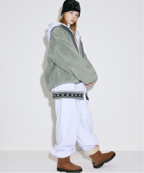 SCULPTOR(スカルプター)の「COMFY SHERPA JACKET/コンフィーシェルパジャケット(ブルゾン・レディース・ブラック/アイボリー/セージグリーン/ライトブルー・MEDIUM/LARGE/X-LARGE)」の12枚目の写真