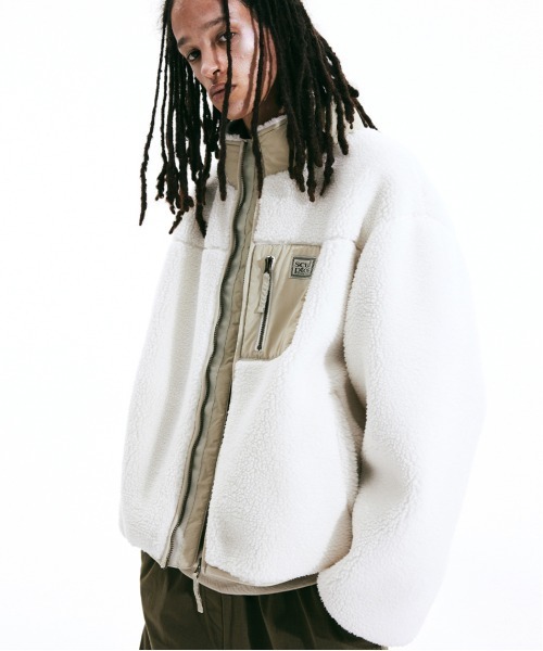 SCULPTOR(スカルプター)の「COMFY SHERPA JACKET/コンフィーシェルパジャケット(ブルゾン・レディース・ブラック/アイボリー/セージグリーン/ライトブルー・MEDIUM/LARGE/X-LARGE)」の19枚目の写真