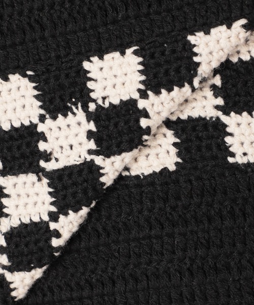 JOURNAL STANDARD relume（ジャーナルスタンダード　レリューム）の「CALIFORNIA クロシェアミ Vネックニット "CHECKER"（ニット/セーター・メンズ・ブラック/ベージュ/オレンジ・M/L）」の5枚目の写真