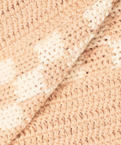 JOURNAL STANDARD relume（ジャーナルスタンダード　レリューム）の「CALIFORNIA クロシェアミ Vネックニット "CHECKER"（ニット/セーター・メンズ・ブラック/ベージュ/オレンジ・M/L）」の15枚目の写真