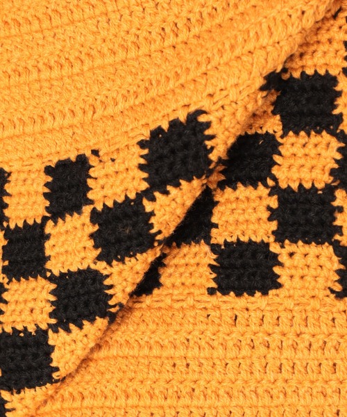 JOURNAL STANDARD relume（ジャーナルスタンダード　レリューム）の「CALIFORNIA クロシェアミ Vネックニット "CHECKER"（ニット/セーター・メンズ・ブラック/ベージュ/オレンジ・M/L）」の13枚目の写真