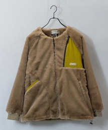 WILDERNESS-ノーカラーファーブルゾン