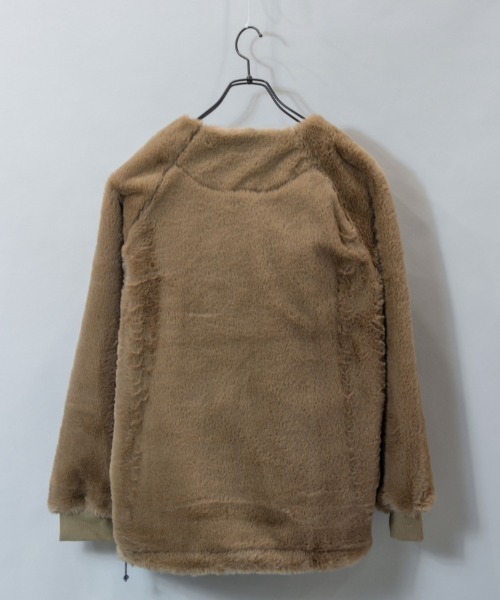 WILDERNESS EXPERIENCE(ウィルダネスエクスペリエンス)の「WILDERNESS-ノーカラーファーブルゾン(ブルゾン・メンズ・ブラック/ベージュ・M/L)」の4枚目の写真