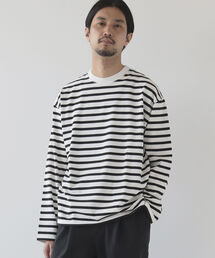 BEAMS LIGHTS | BEAMS LIGHTS / ギザコットン スプレンダーツイスト ボーダー ロングTシャツ(Tシャツ/カットソー)