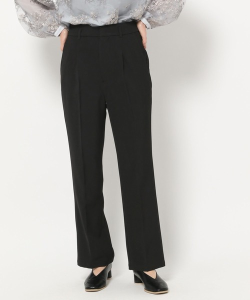 mysty woman（ミスティウーマン）の「ツイルフレアパンツ 264648（スラックス・レディース・アイボリー/ブラック/ベージュ・FREE）」の3枚目の写真