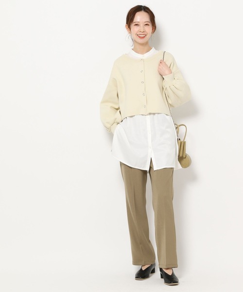 mysty woman（ミスティウーマン）の「ツイルフレアパンツ 264648（スラックス・レディース・アイボリー/ブラック/ベージュ・FREE）」の14枚目の写真