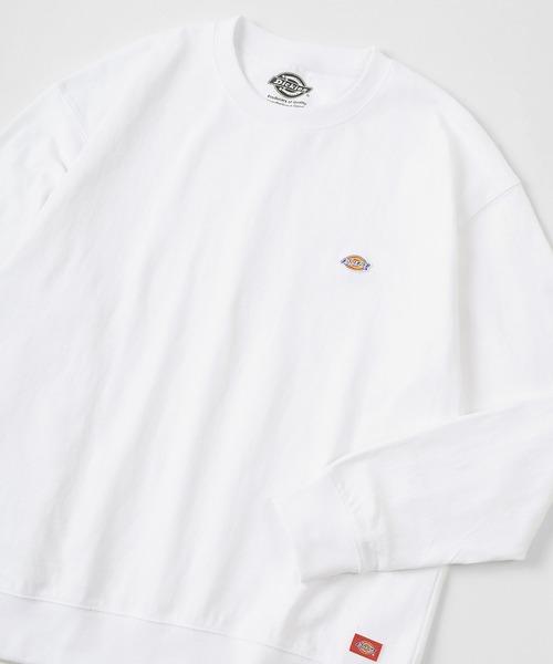 Dickies(ディッキーズ)の「【Dickies/ディッキーズ】ビッグシルエット ミニロゴワッペン ワンポイント スウェット/トレーナー(スウェット・レディース・ホワイト/ブラック/サックスブルー/ピンク/グレイッシュベージュ/キャメル・M/L/XL)」の3枚目の写真