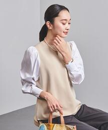 UNITED ARROWS | ＜UNITED ARROWS＞コンビ パフスリーブ ニット B†(ニット/セーター)