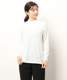 Samansa Mos2 blue | フリルネックカットソー(Tシャツ/カットソー)