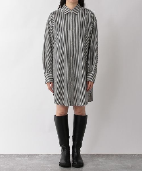 yuw（ユウ）の「デニムチュニックシャツワンピース　263623（シャツワンピース・レディース・ネイビー/ブルー系その他・FREE）」の8枚目の写真