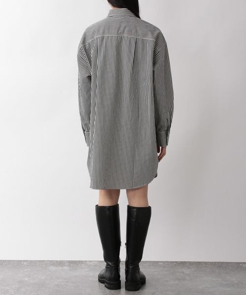 yuw（ユウ）の「デニムチュニックシャツワンピース　263623（シャツワンピース・レディース・ネイビー/ブルー系その他・FREE）」の10枚目の写真