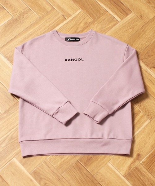 KANGOL（カンゴール）の「【KANGOL KIDS】袖ワンポイント刺繍クルーネック裏毛トレーナー（スウェット・キッズ・チャコールグレー/ベージュ/ピンク・150cm/120㎝/130㎝/140㎝）」の6枚目の写真