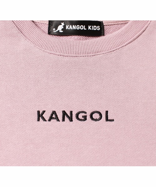 KANGOL（カンゴール）の「【KANGOL KIDS】袖ワンポイント刺繍クルーネック裏毛トレーナー（スウェット・キッズ・チャコールグレー/ベージュ/ピンク・150cm/120㎝/130㎝/140㎝）」の13枚目の写真
