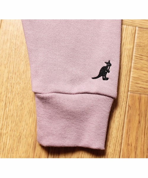 KANGOL（カンゴール）の「【KANGOL KIDS】袖ワンポイント刺繍クルーネック裏毛トレーナー（スウェット・キッズ・チャコールグレー/ベージュ/ピンク・150cm/120㎝/130㎝/140㎝）」の10枚目の写真
