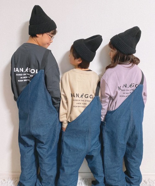 KANGOL（カンゴール）の「【KANGOL KIDS】袖ワンポイント刺繍クルーネック裏毛トレーナー（スウェット・キッズ・チャコールグレー/ベージュ/ピンク・150cm/120㎝/130㎝/140㎝）」の17枚目の写真