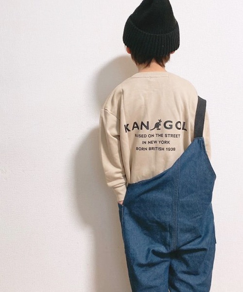 KANGOL（カンゴール）の「【KANGOL KIDS】袖ワンポイント刺繍クルーネック裏毛トレーナー（スウェット・キッズ・チャコールグレー/ベージュ/ピンク・150cm/120㎝/130㎝/140㎝）」の22枚目の写真