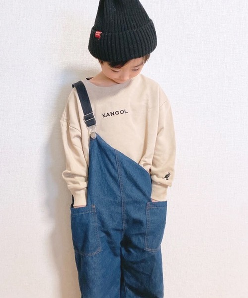 KANGOL（カンゴール）の「【KANGOL KIDS】袖ワンポイント刺繍クルーネック裏毛トレーナー（スウェット・キッズ・チャコールグレー/ベージュ/ピンク・150cm/120㎝/130㎝/140㎝）」の21枚目の写真
