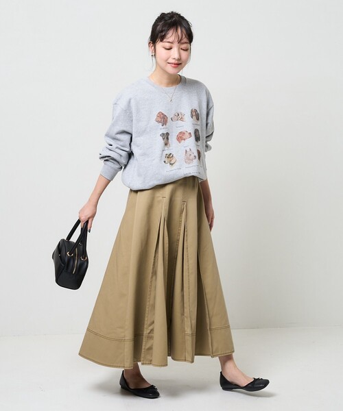 FREAK'S STORE(フリークスストア)の「9dogs Art Sweat Shirt/ドッグプリントスウェット(犬スウェット)(スウェット・レディース・ホワイト/グレー・フリ-)」の6枚目の写真