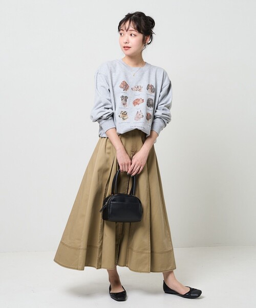 FREAK'S STORE(フリークスストア)の「9dogs Art Sweat Shirt/ドッグプリントスウェット(犬スウェット)(スウェット・レディース・ホワイト/グレー・フリ-)」の8枚目の写真