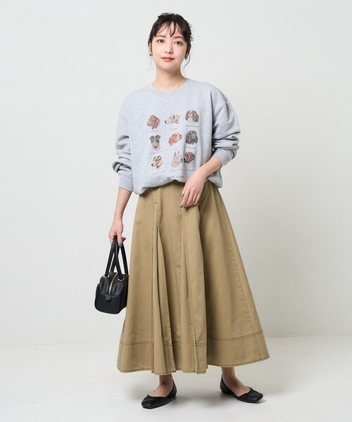 FREAK'S STORE(フリークスストア)の「9dogs Art Sweat Shirt/ドッグプリントスウェット(犬スウェット)(スウェット・レディース・ホワイト/グレー・フリ-)」の11枚目の写真